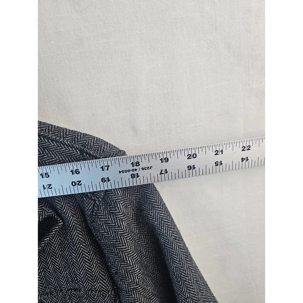 Empyre Mens Grey Herringbone Field Jacket Military Cargo Coat Medium RN96371
